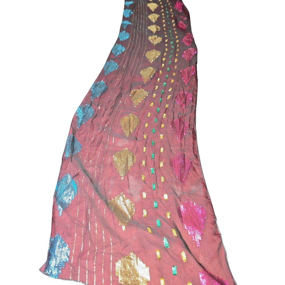 Head Neck Scarf Belt Shawl Sash Bandana Beach Cover-up Hankie Tie 60"x10" VTG
